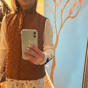Quilted brown vest